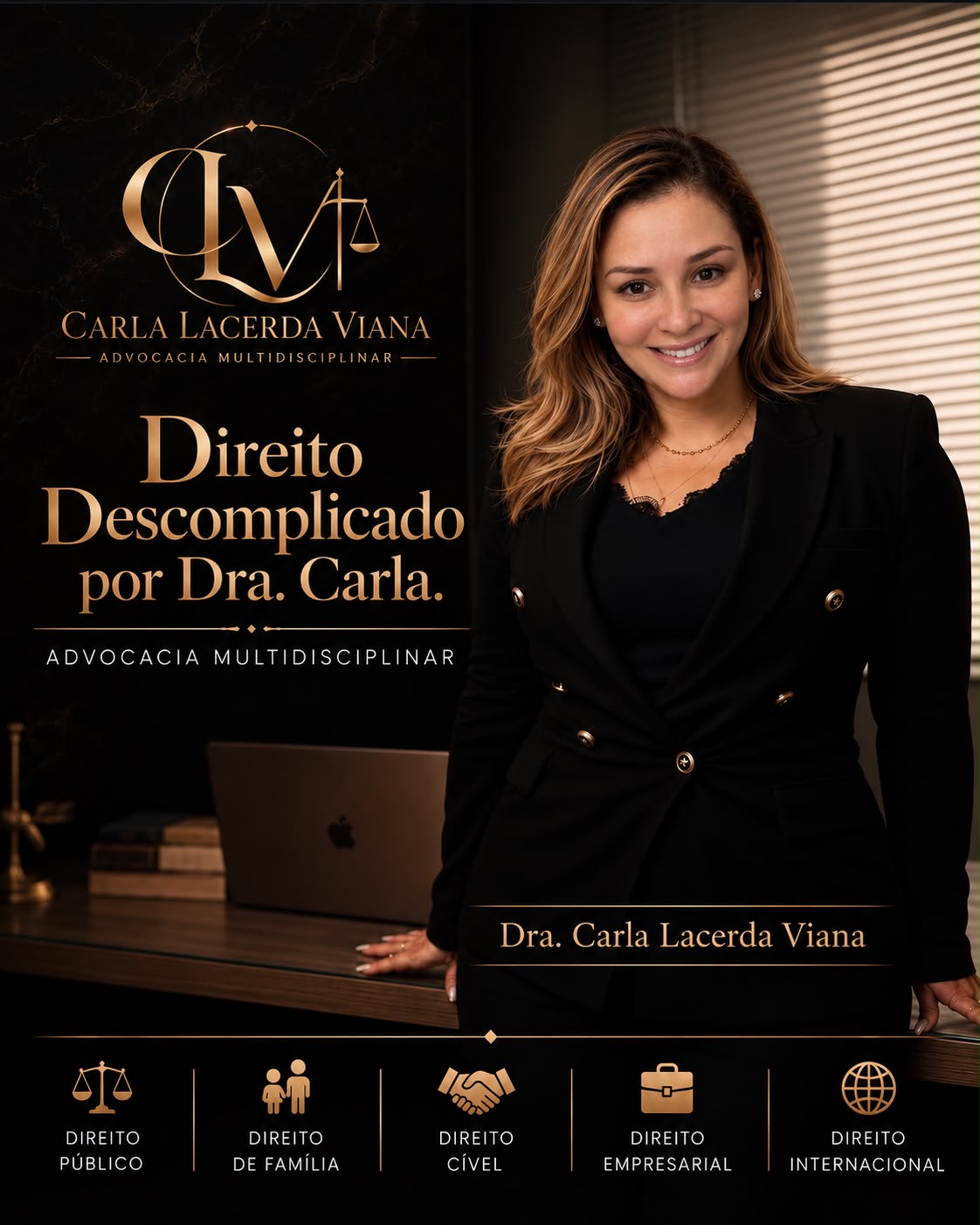 Dra. Carla Lacerda Viana em retrato profissional